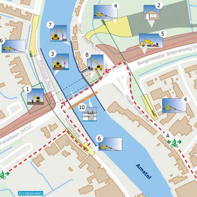 Mijs kaart infographic brug Oudekerk a.d. Amstel