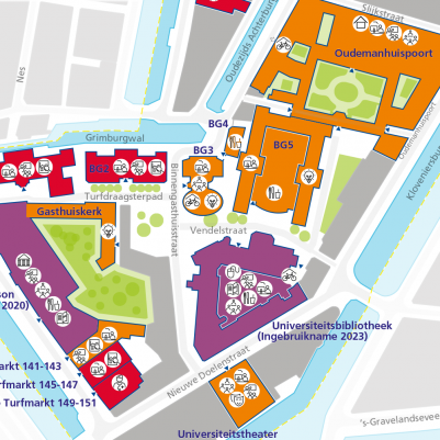 Universiteitskwartier Amsterdam 2020 plattegrond